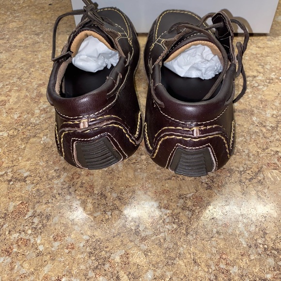 Minnetonka Mens Driving Moccasin in Brown Style#862 - Picture 3 of 9